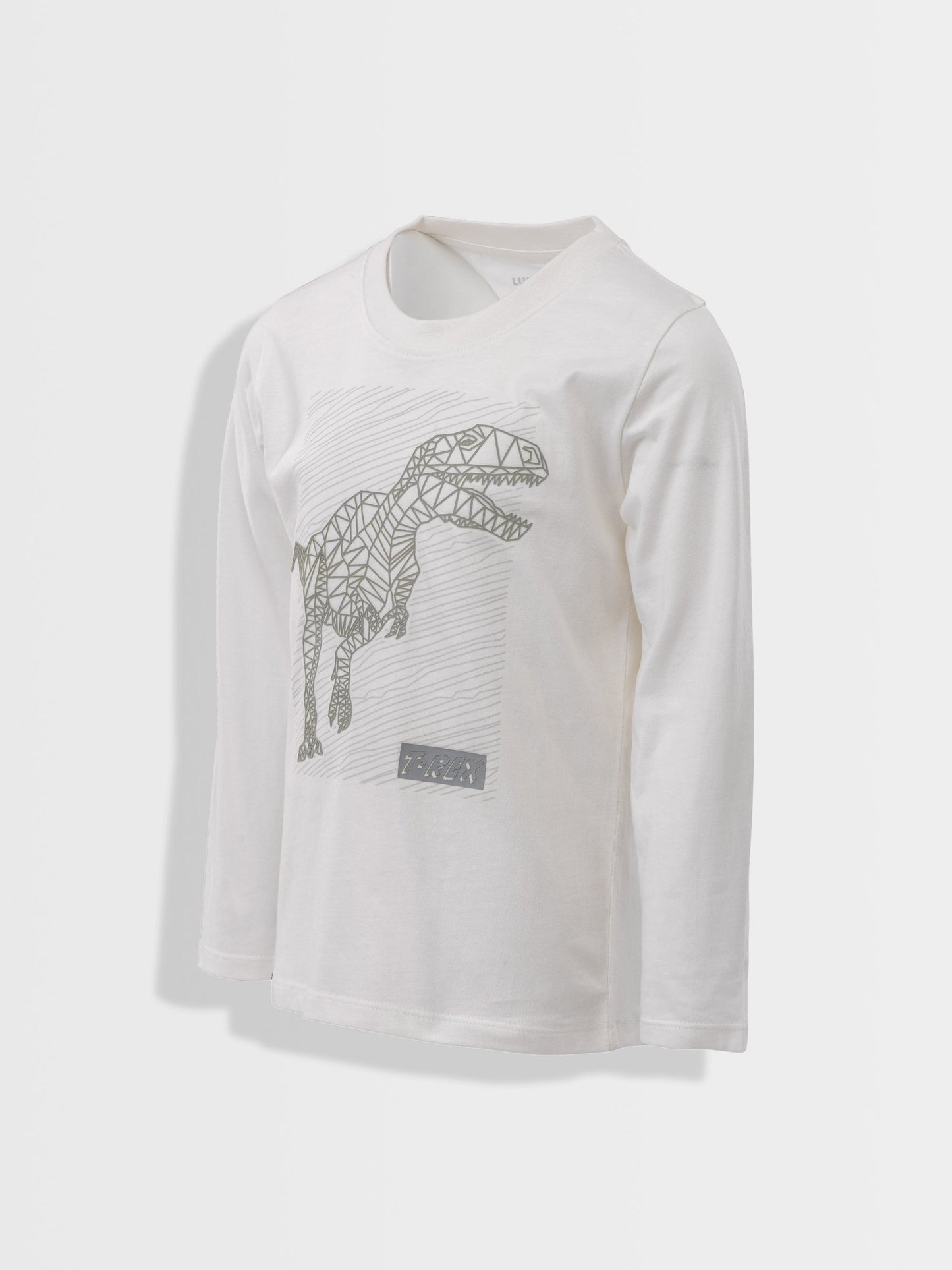 Majica dugih rokava za dječake | Star White Dino