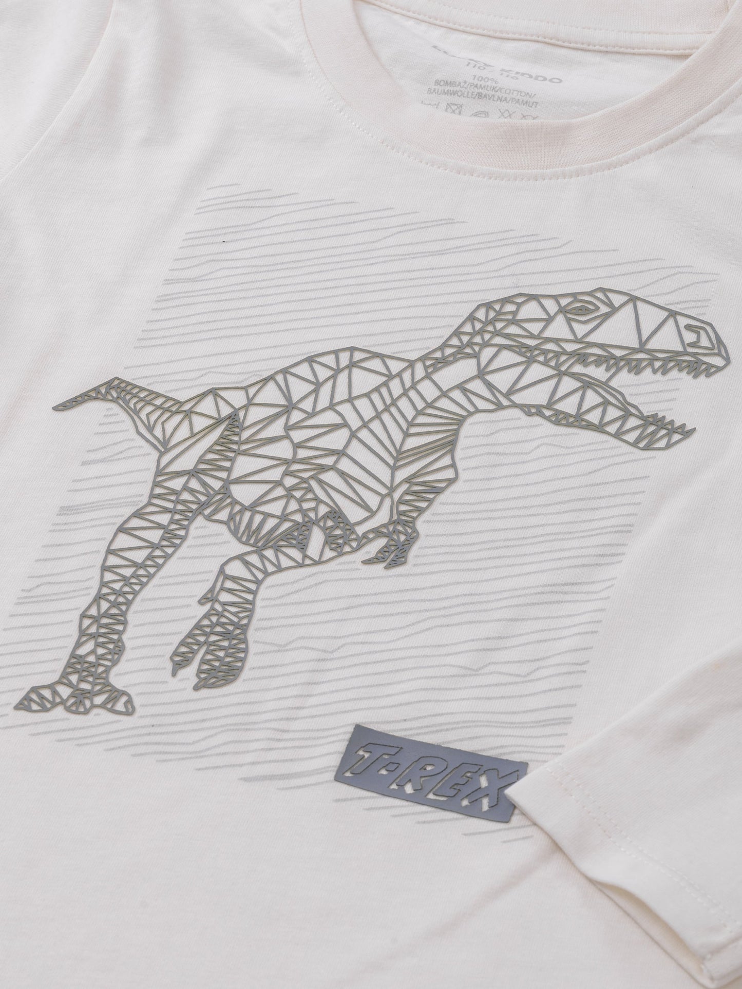 Majica dugih rokava za dječake | Star White Dino