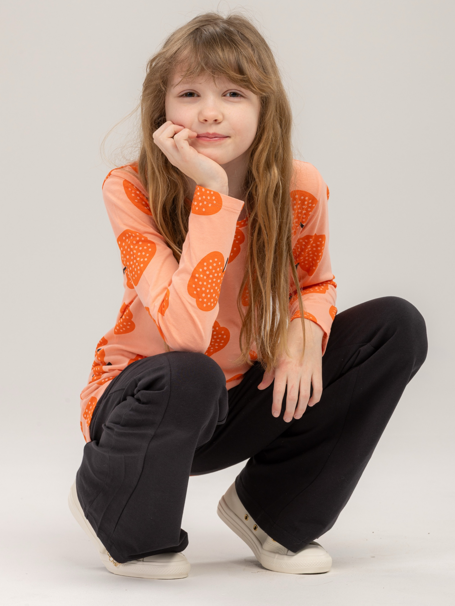 Solid black | Zvonolike tajice za djevojčice