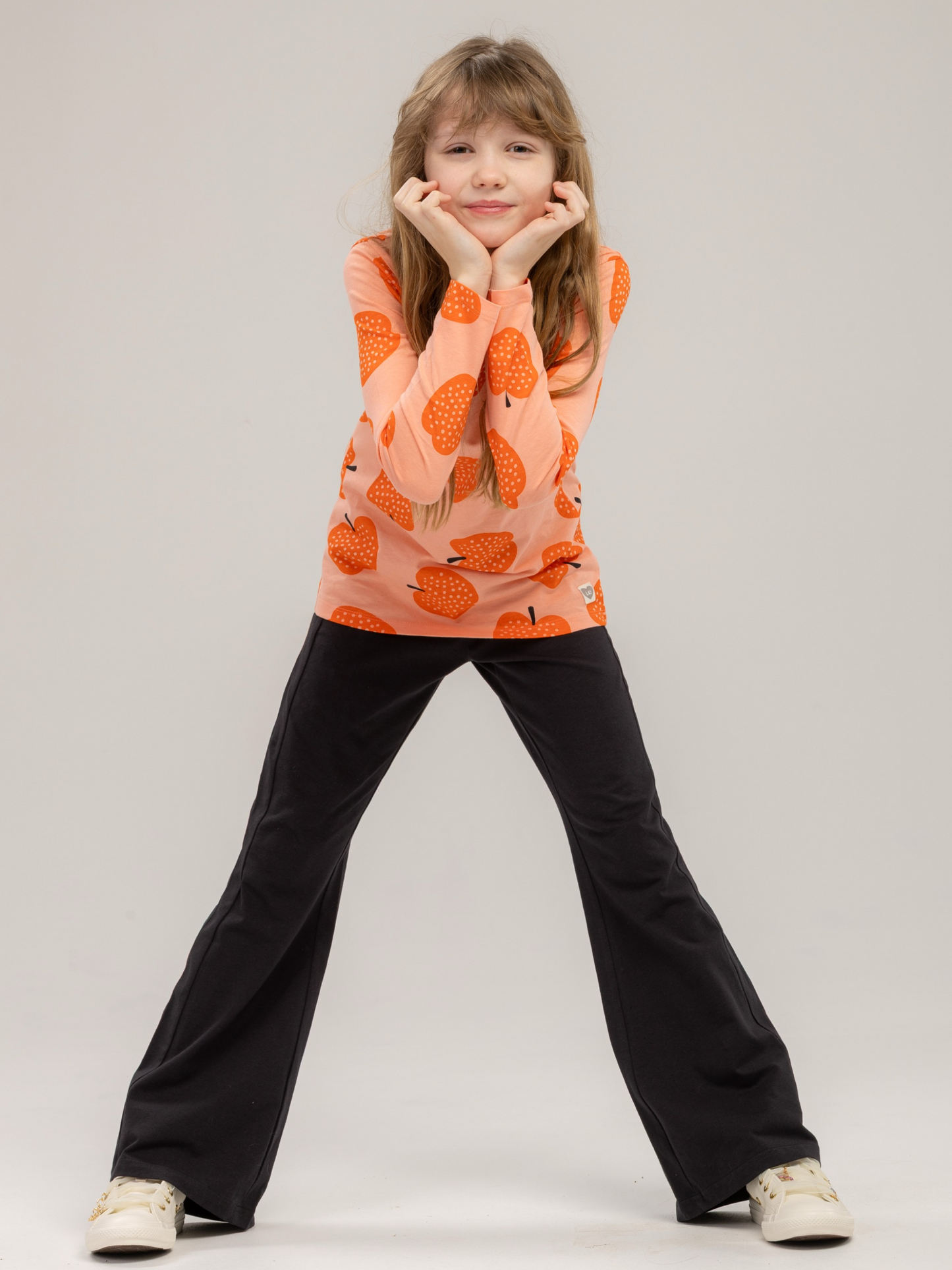 Solid black | Zvonolike tajice za djevojčice