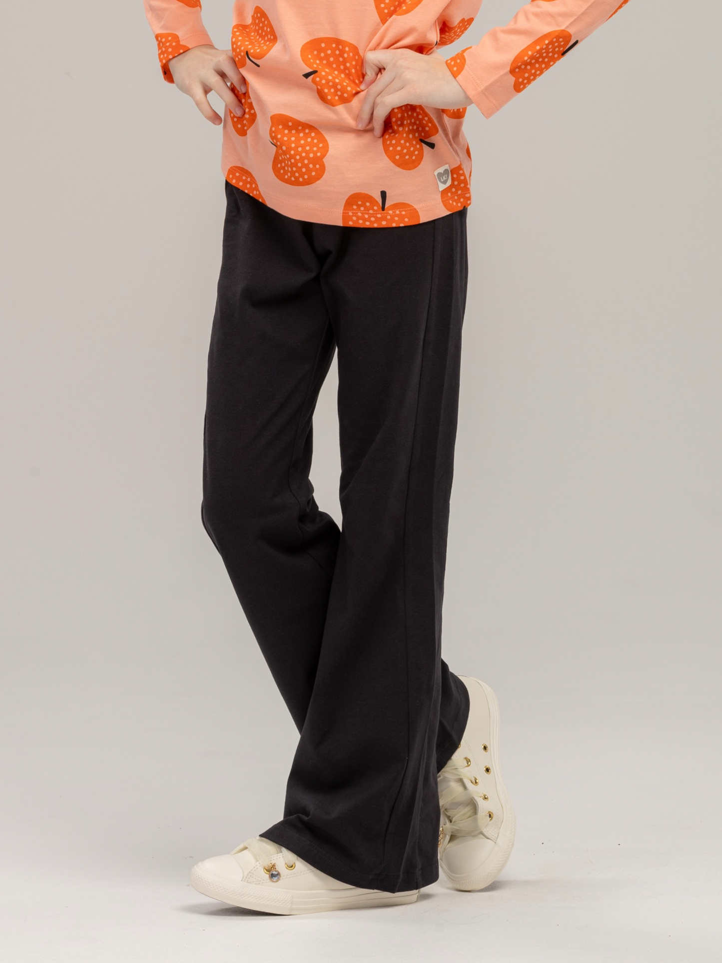 Solid black | Zvonolike tajice za djevojčice