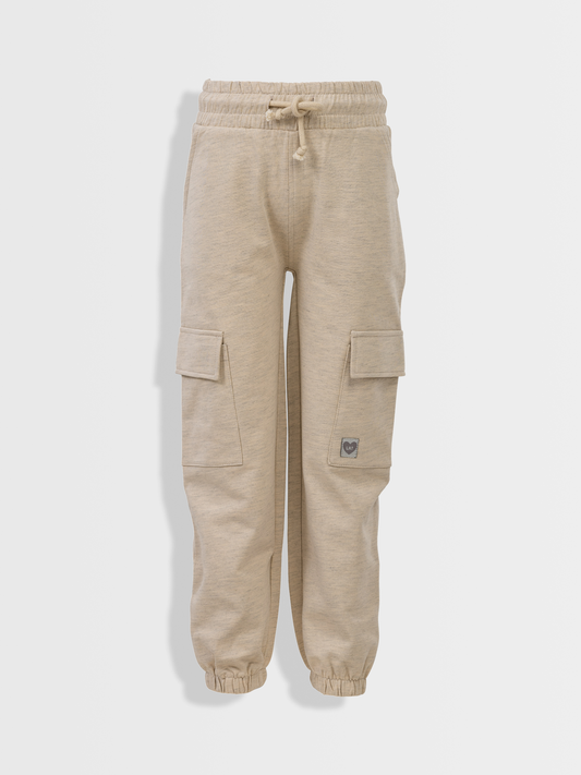 Beige Melange | Cargo trenirka za djevojčice