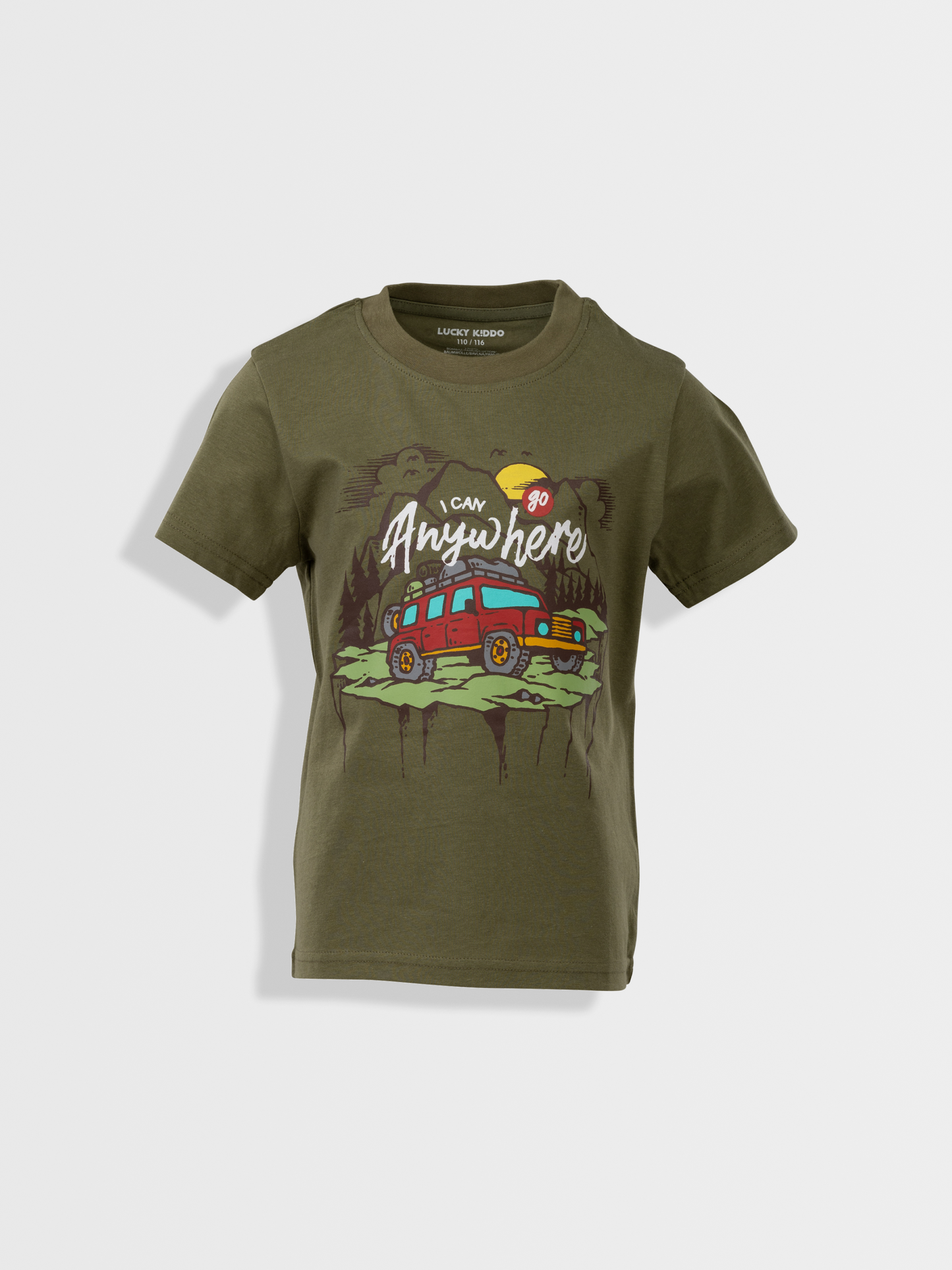 Go Anywhere Oil Green | Majica kratkih rukava za dječake