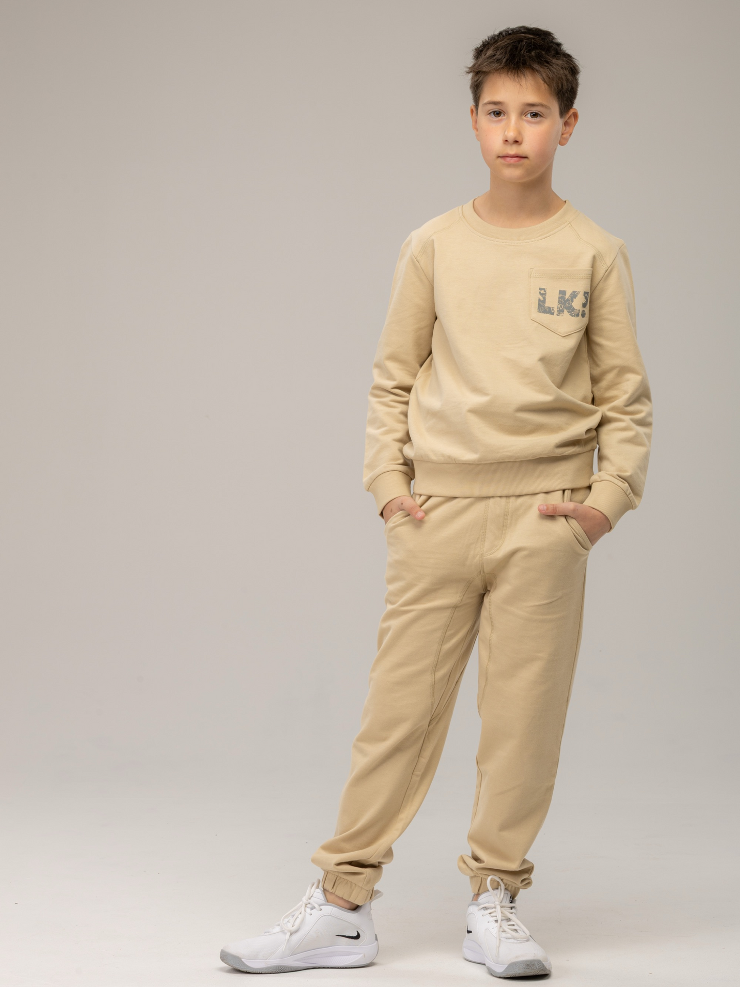 Beige Brown LK | Pulover za dječake