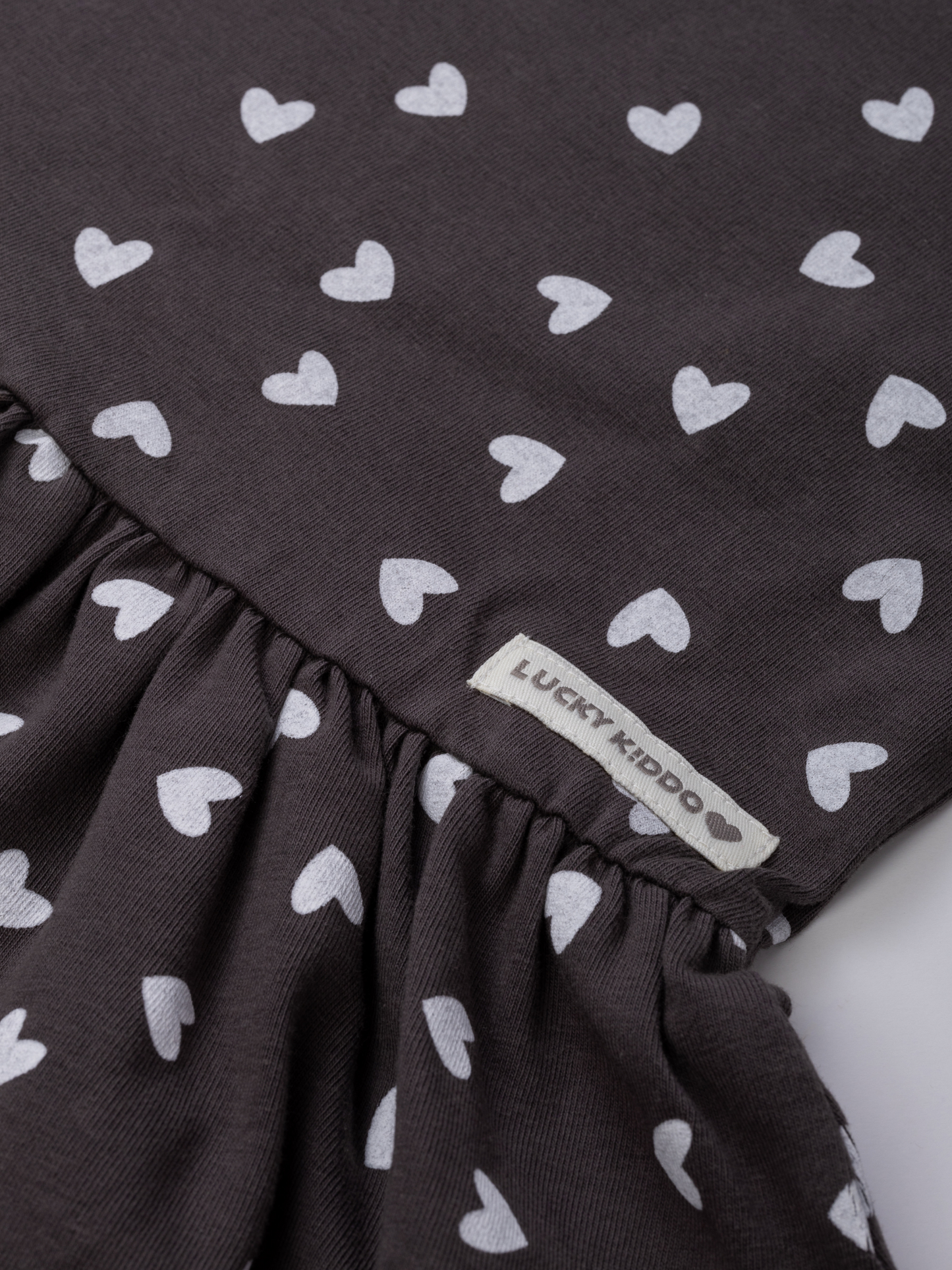 Paris Grey Hearts | Haljina kratkih rukava za djevojčice