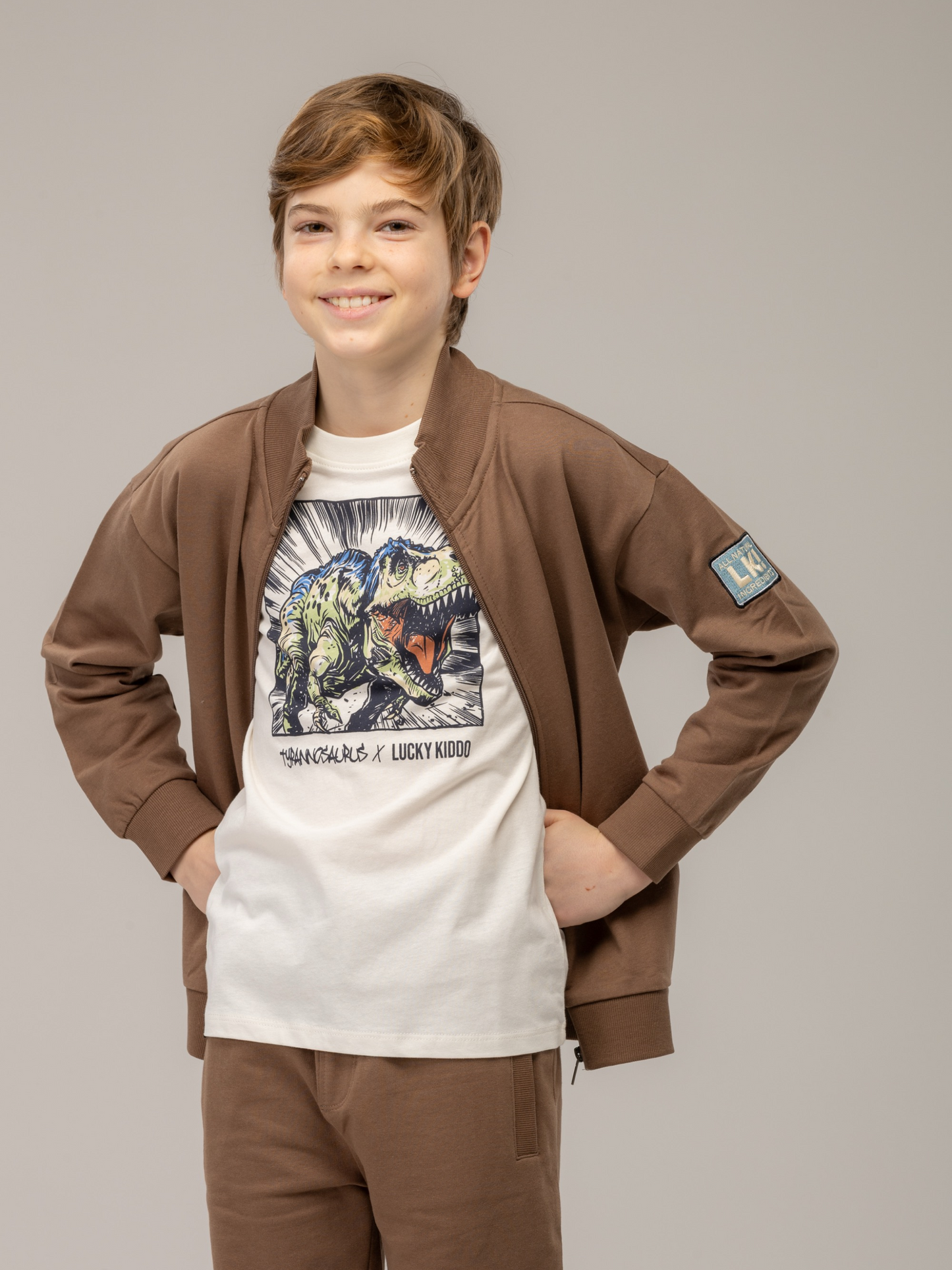 Star White T-Rex | Majica kratkih rukava za dječake