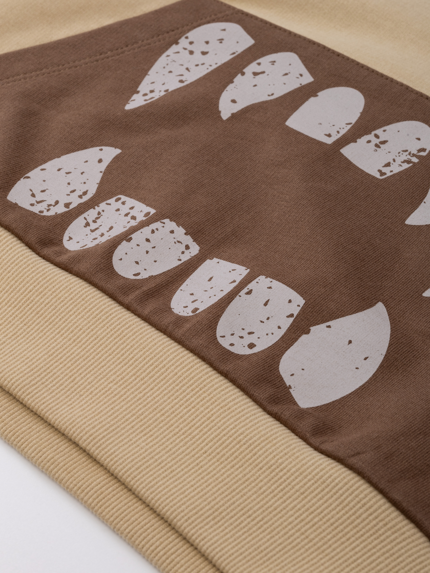 Beige Brown Teeth | Majica s kapuljačom za dječake
