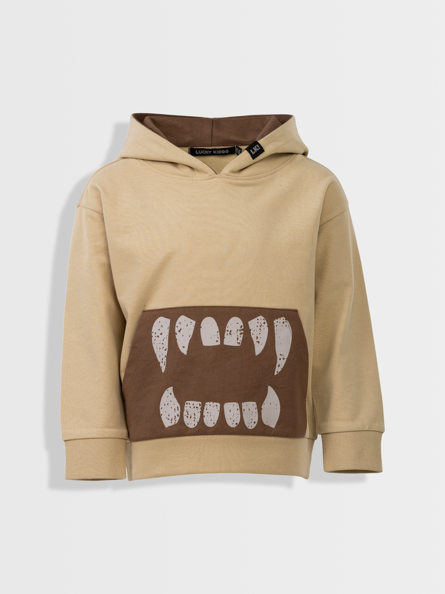 Beige Brown Teeth | Majica s kapuljačom za dječake