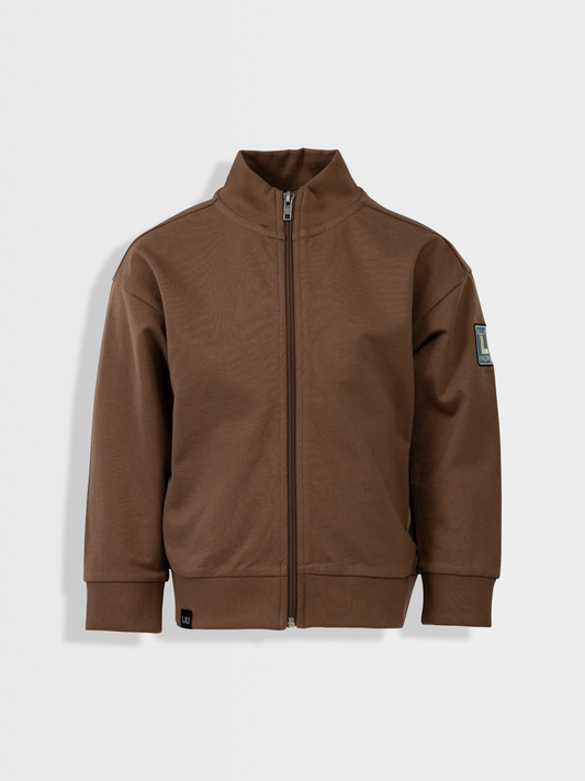 Shitake Brown | Majica za dječake s patentnim zatvaračem