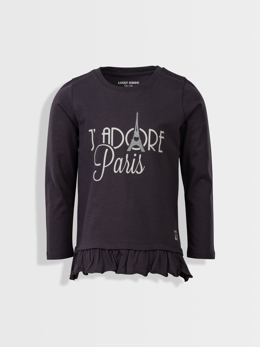 J’adore Paris Grey| Majica dugih rukava za djevojčice