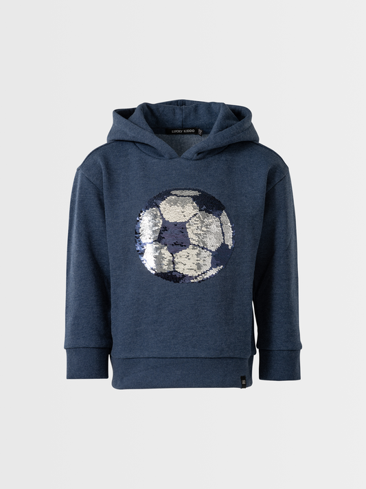 Blue Melange | Majica s kapuljačom za dječake