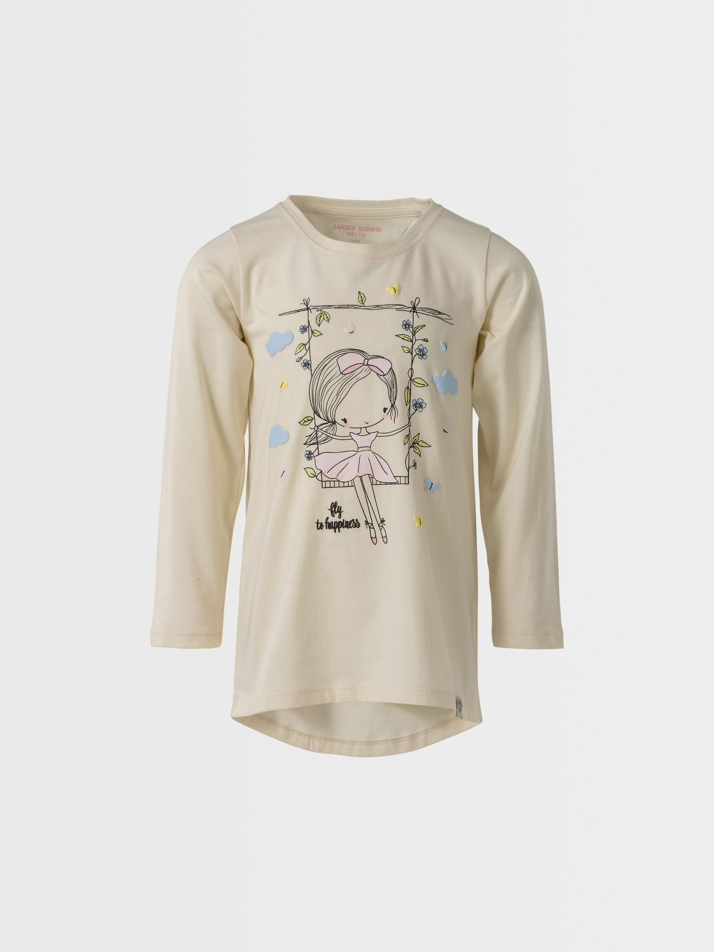 Fly to Happiness | Tunika dugih rukava za djevojčice