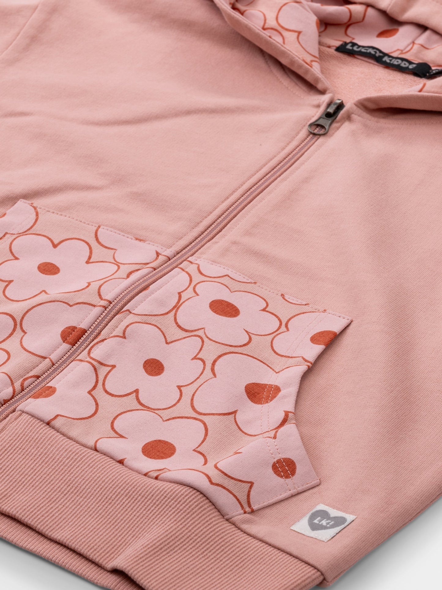 Majica s kapuljačom za djevojčice | Peach Flowers