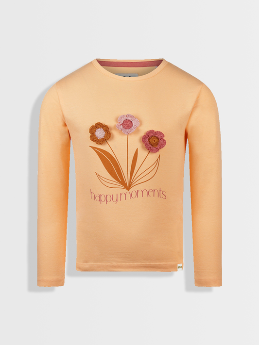 Peachy Flower | Majica dugih rukava za djevojčice