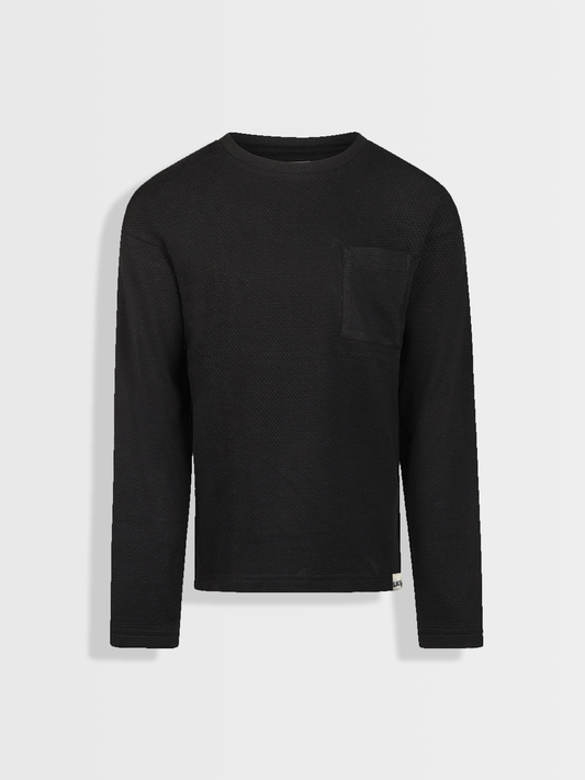 Texture Black | Majica dugih rukava za dječake