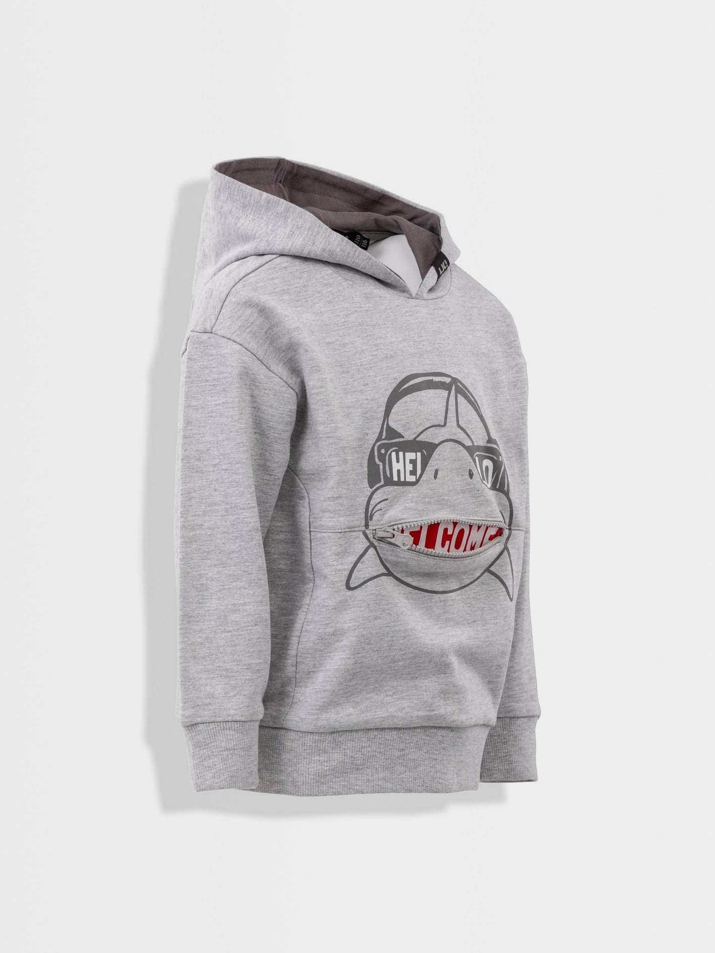 Majica s kapuljačom za dječake | Grey Shark