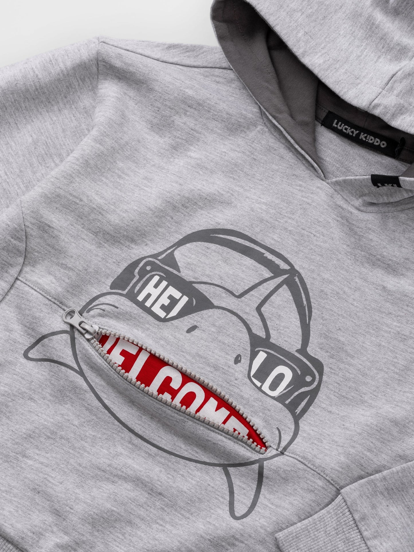 Majica s kapuljačom za dječake | Grey Shark