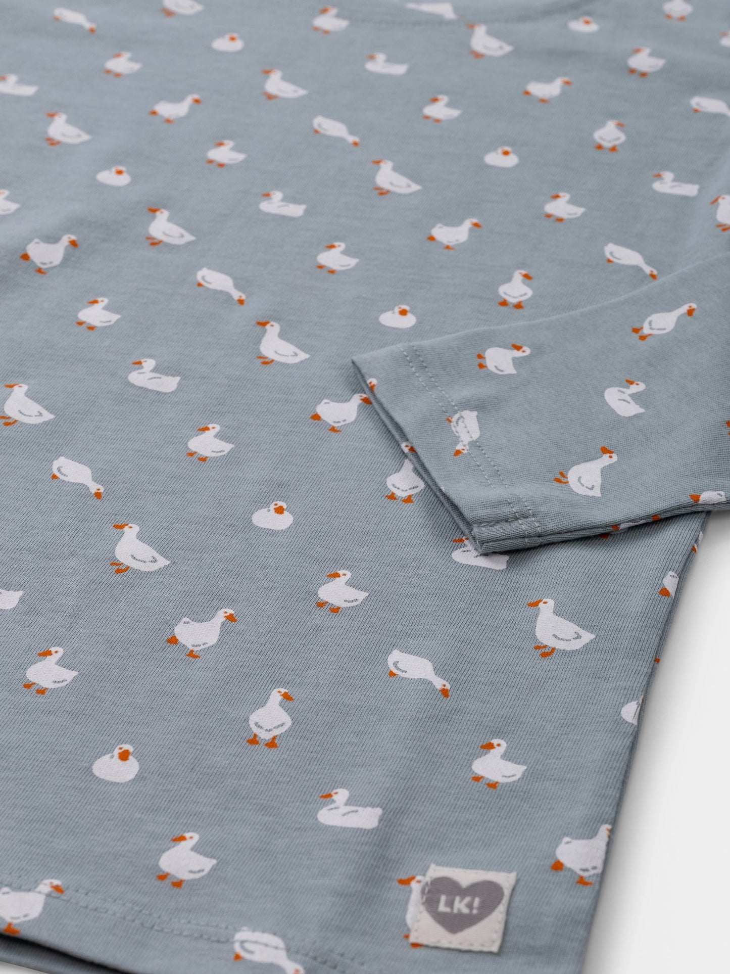 Majica dugih rukava za djevojčice | Grey Mist Ducks