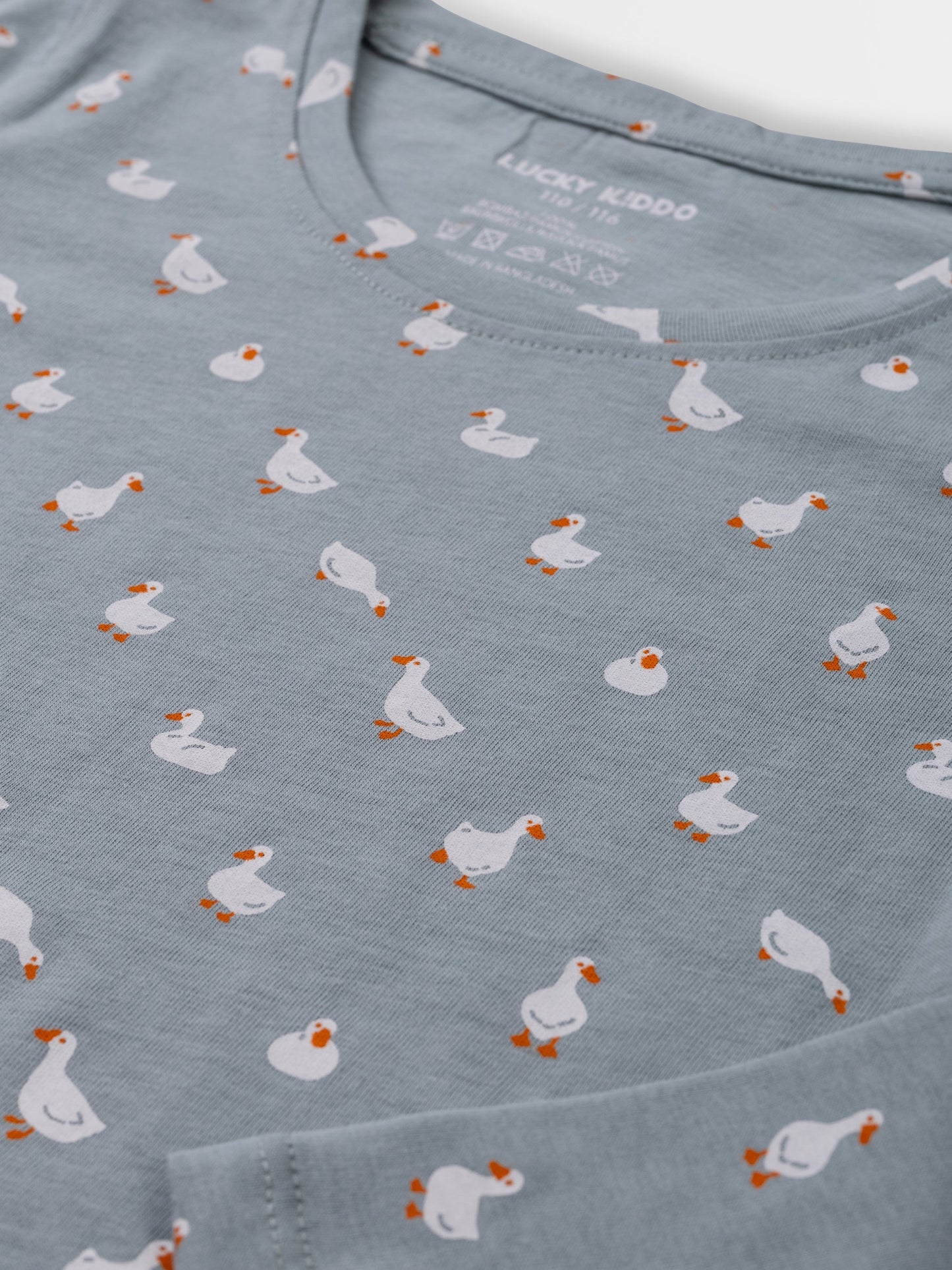 Majica dugih rukava za djevojčice | Grey Mist Ducks