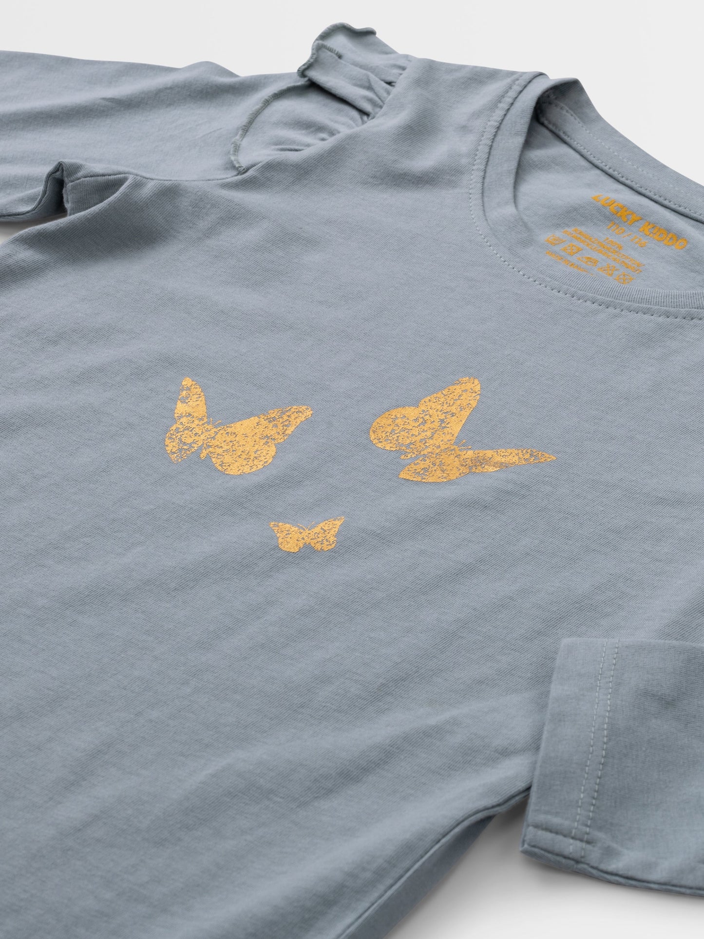 Majica dugih rukava za djevojčice | Grey Mist Butterflies