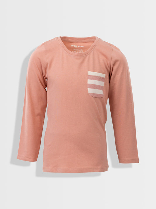 Majica dugih rokava za djevojčice | Peach