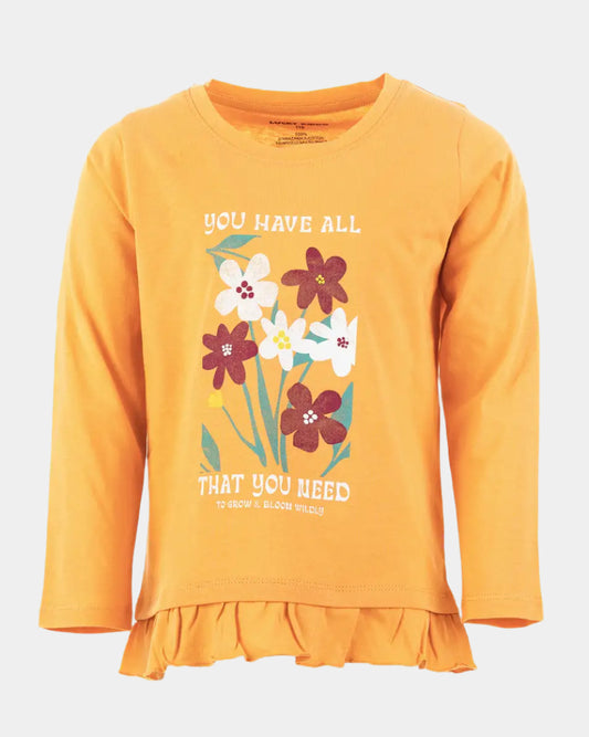 Majica dugih rukava za djevojčice | Bloom Orange