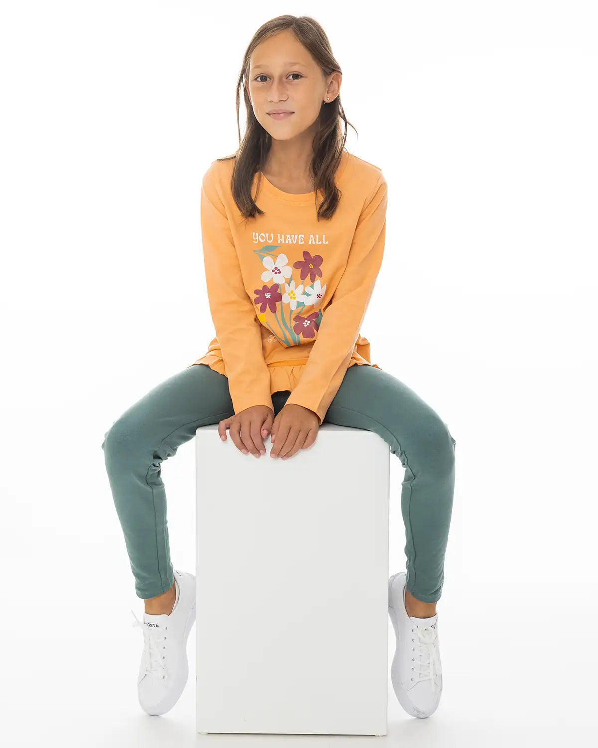 Majica dugih rukava za djevojčice | Bloom Orange