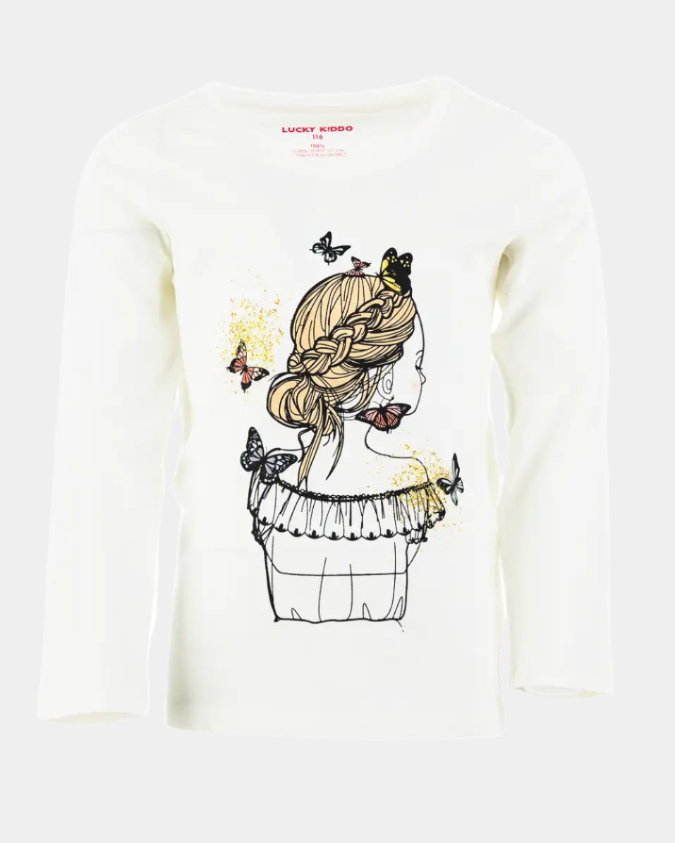 Majica dugih rukava za djevojčice | Butterfly Lady