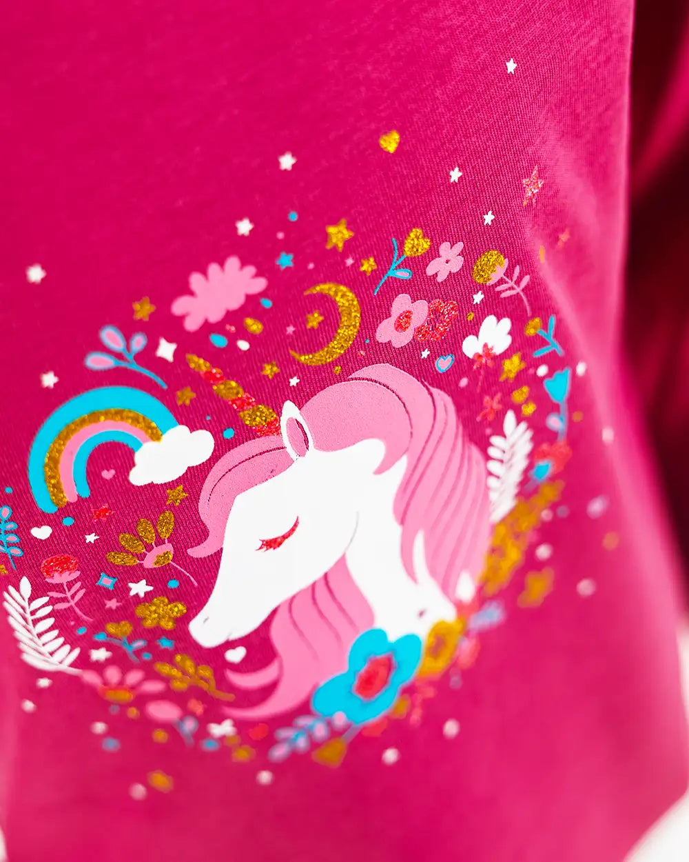 Majica dugih rukava za djevojčice | Enchated Unicorn Pink