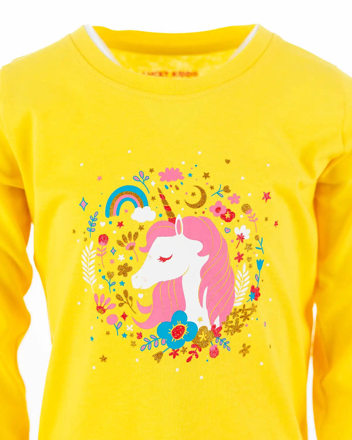 Majica dugih rukava za djevojčice | Enchated Unicorn Yellow