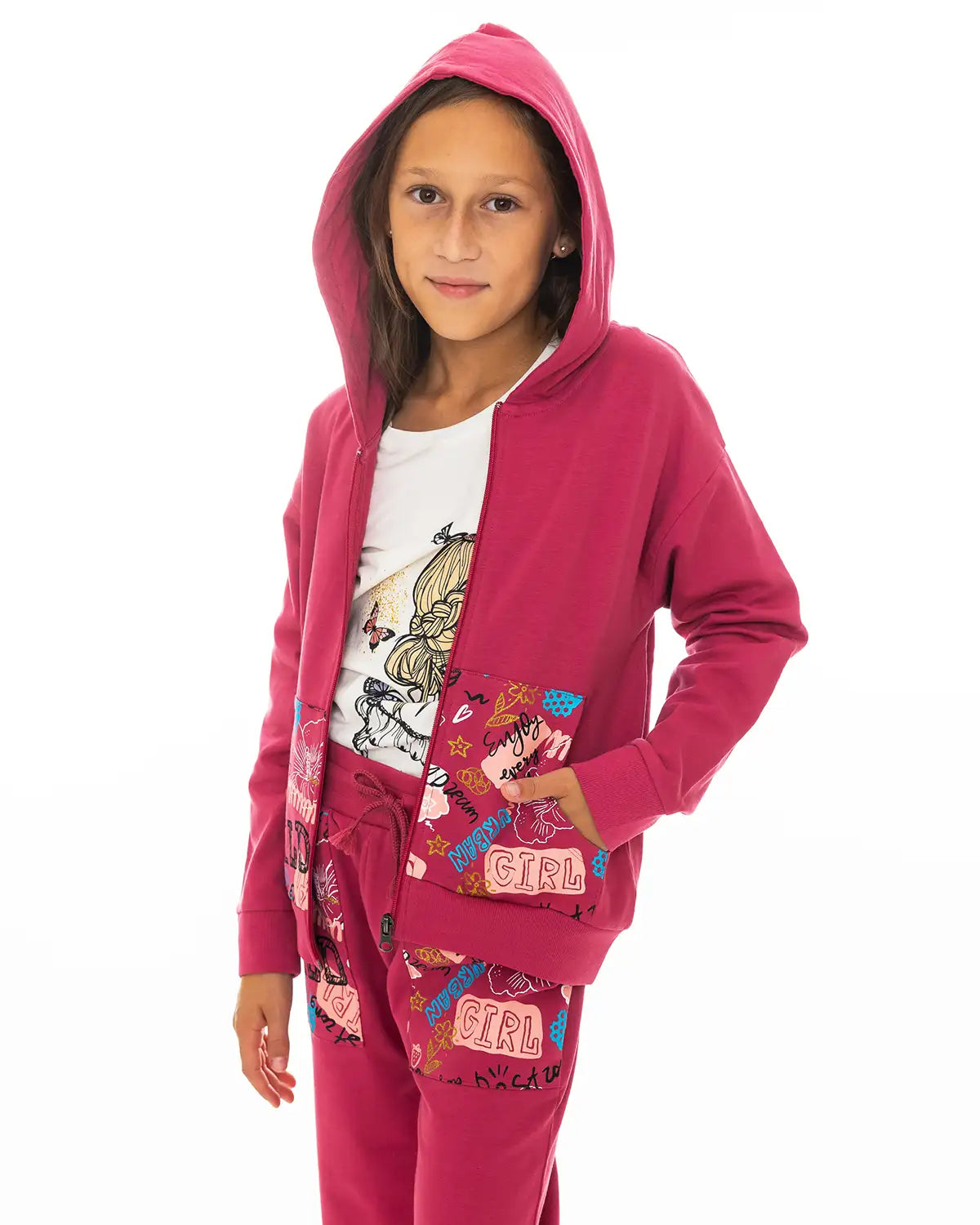 Majica s kapuljačom za djevojčice | Wild