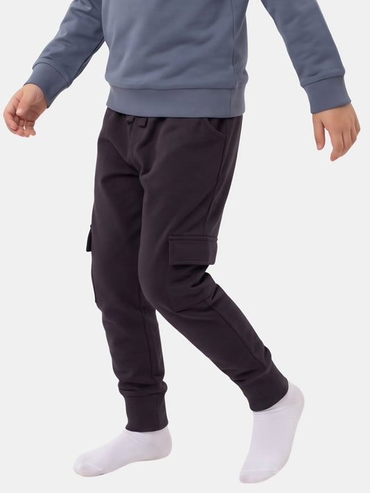 Ebony Grey | Cargo jogger hlače za dječake