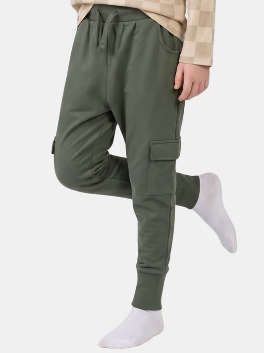 Dusty Green | Cargo jogger hlače za dječake