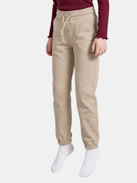 Beige Melange | Cargo jogger hlače za djevojčice