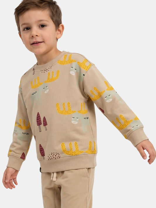 Beige Brown | Pulover za dječake