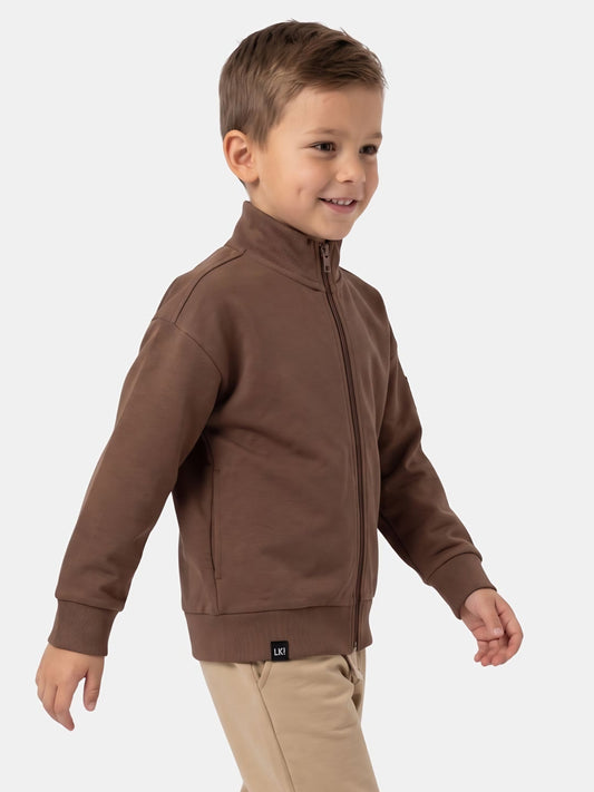 Shitake Brown | Majica za dječake s patentnim zatvaračem