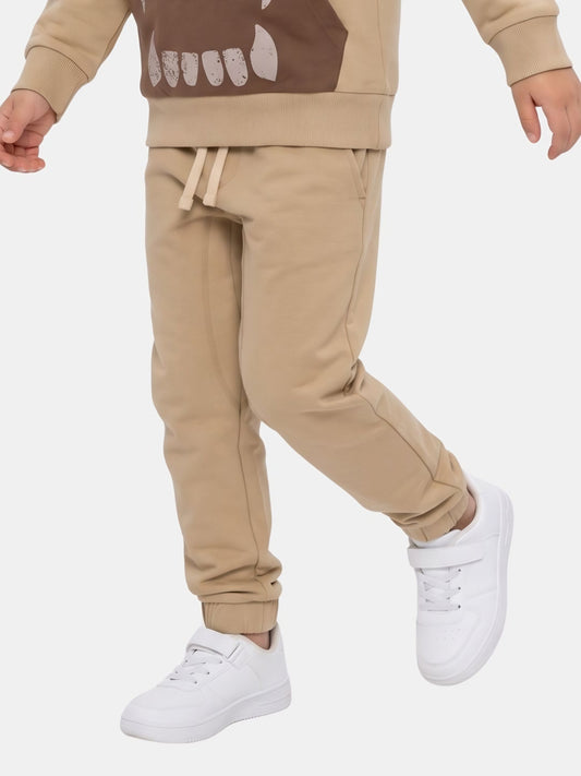 Beige Brown | Jogger hlače za dječake