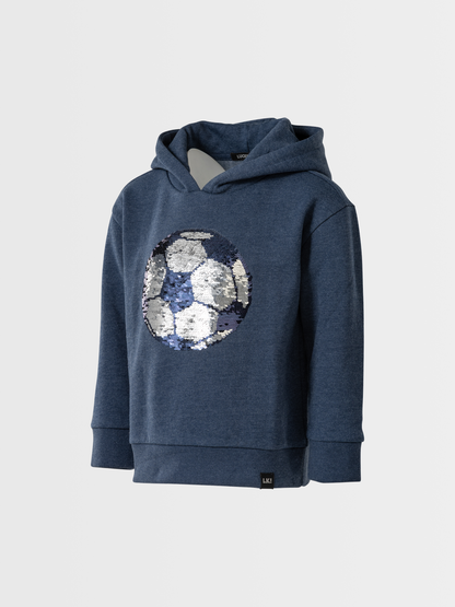 Blue Melange | Majica s kapuljačom za dječake