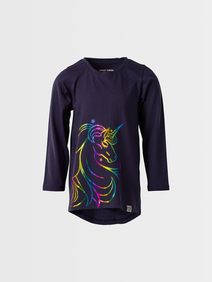 Rainbow Unicorn | Tunika dugih rukava za djevojčice