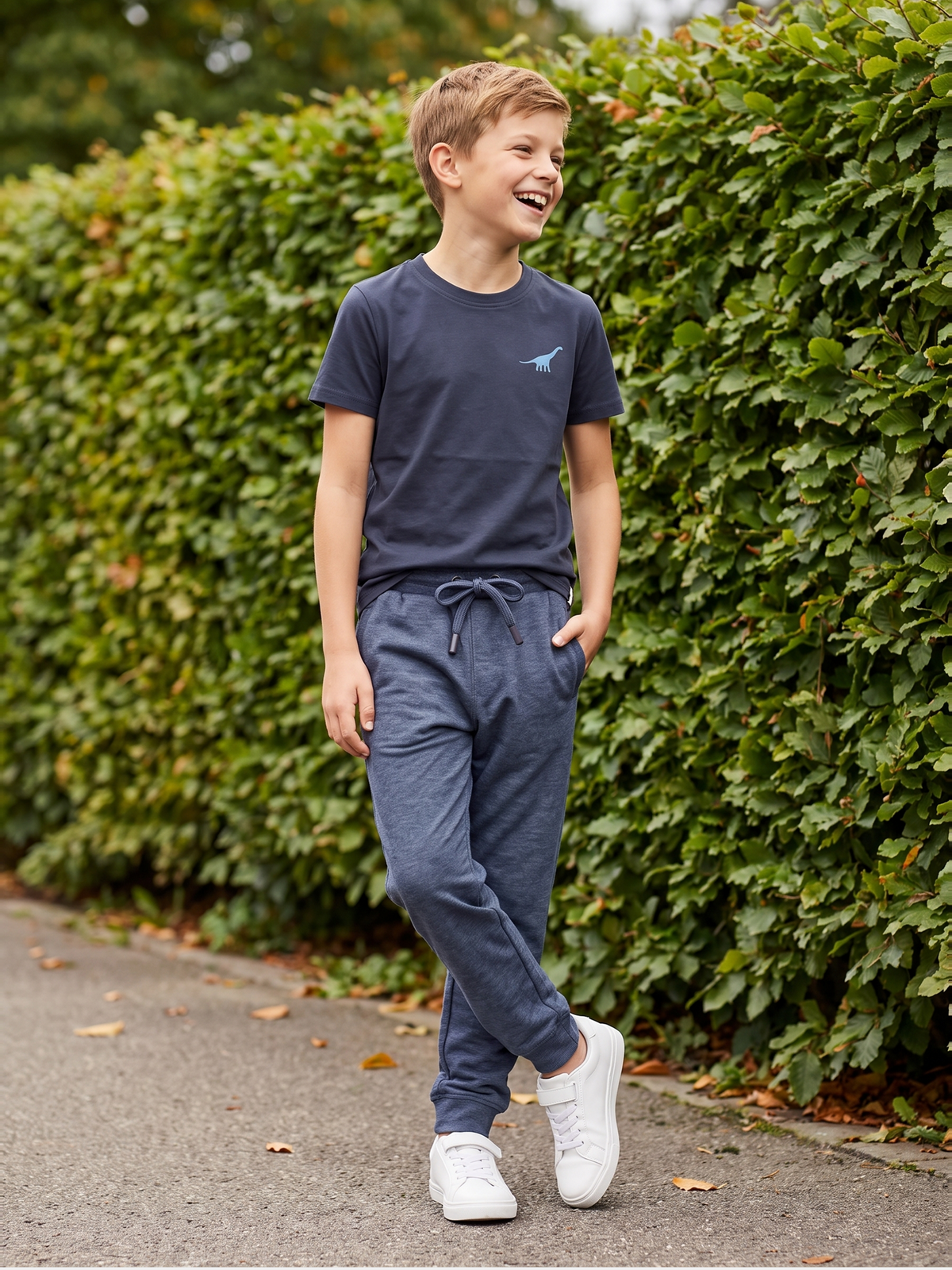 Indigo Classic | Podstavljene jogger hlače za dječake - klasični kroj