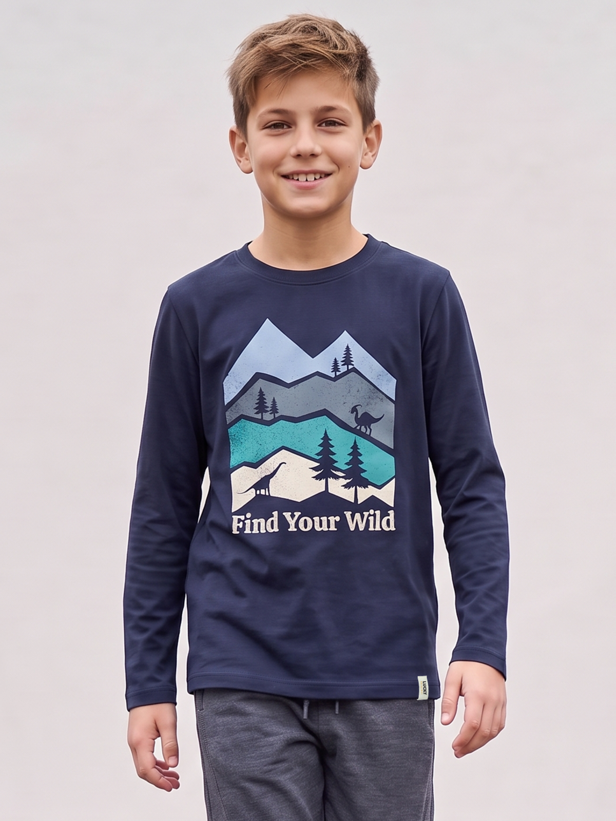 Find Your Wild | Majica dugih rukava za dječake - klasični kroj