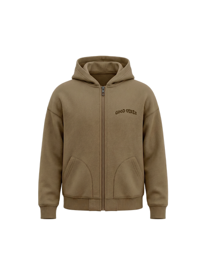 Camel Good Vibes | Podstavljena majica s kapuljačom za dječake - oversized kroj