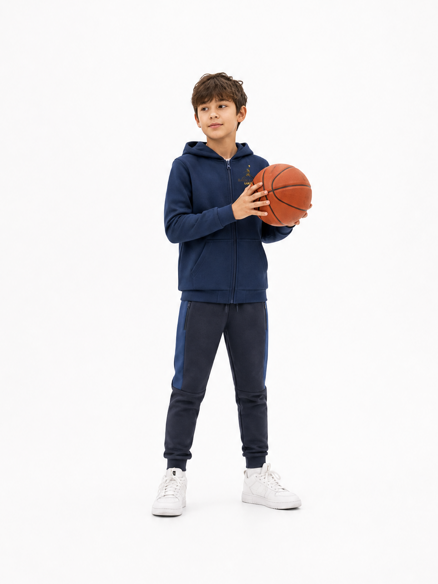 Navy Basket | Majica s kapuljačom za dječake - klasični kroj