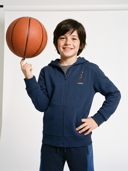 Navy Basket | Majica s kapuljačom za dječake - klasični kroj