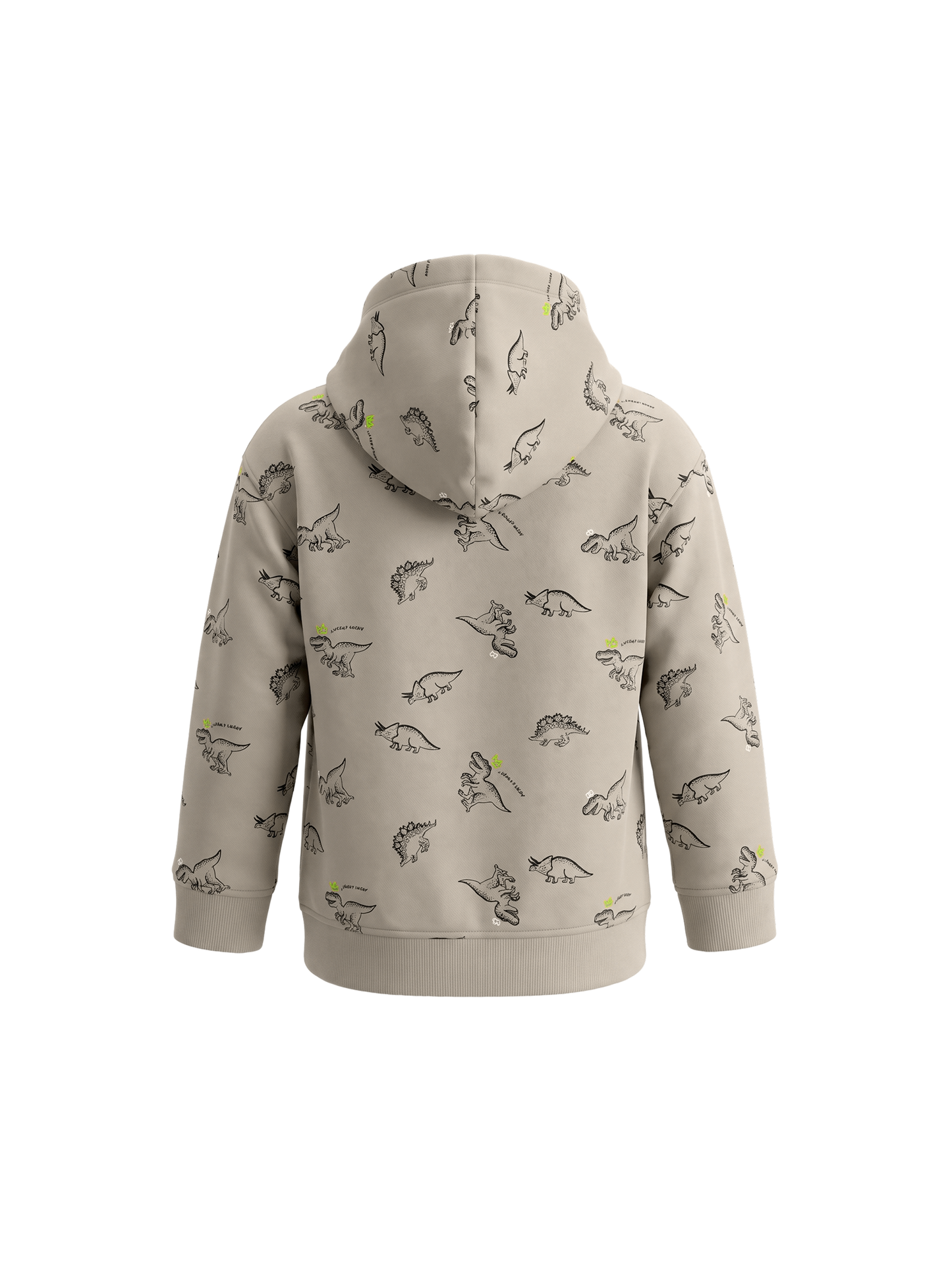 Beige Dinosaurs | Majica s kapuljačom za dječake - klasični kroj