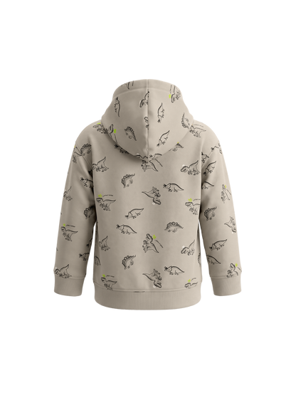 Beige Dinosaurs | Majica s kapuljačom za dječake - klasični kroj
