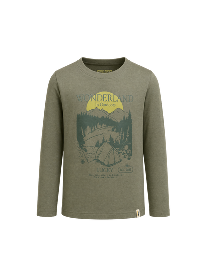 Olive Wonderland | Majica dugih rukava za dječake - klasični kroj