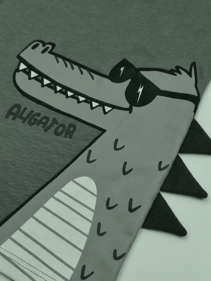 Sage Alligator | Majica dugih rukava za dječake - opušteni kroj