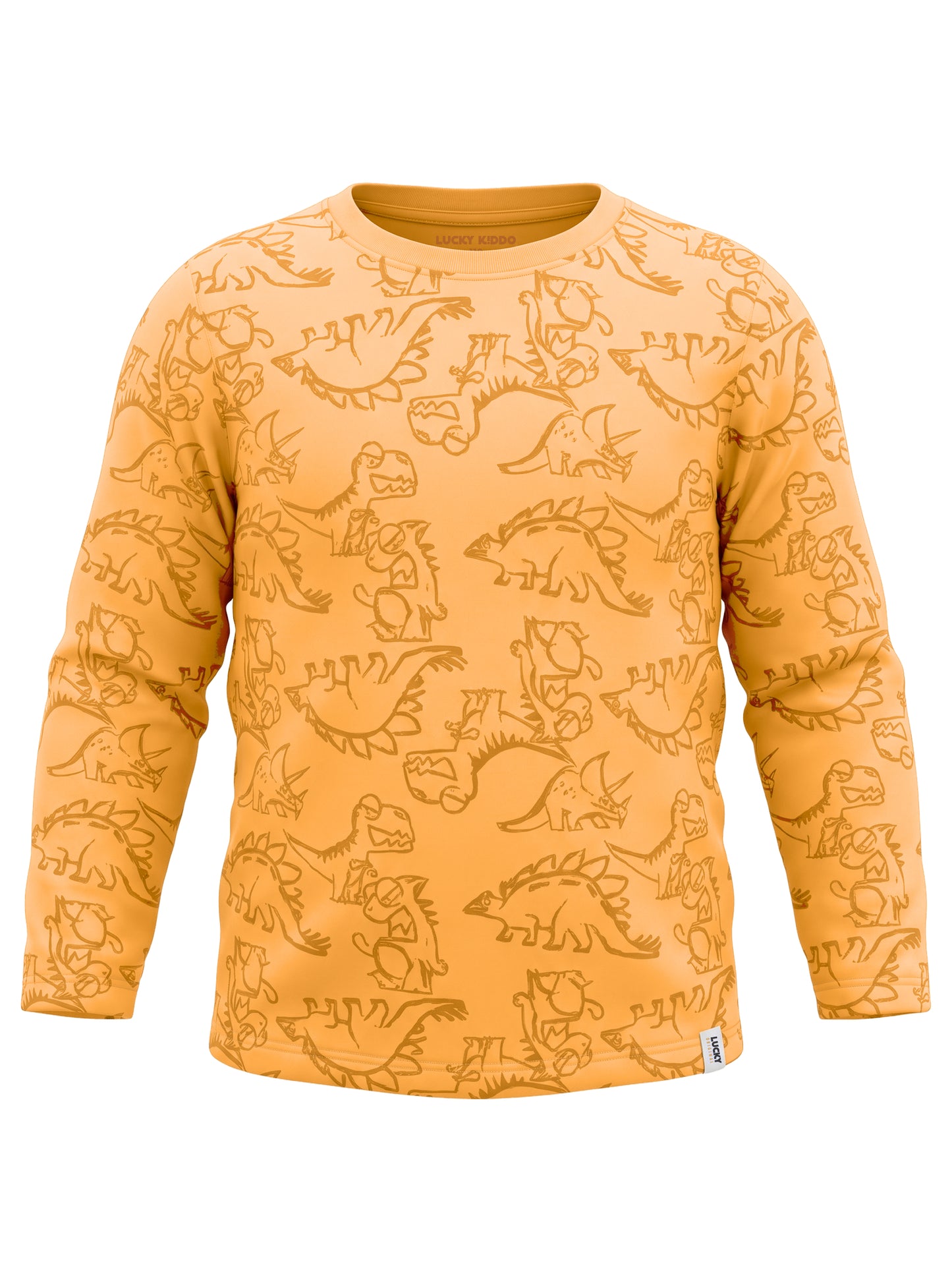 Orange Dinosaurs | Majica dugih rukava za dječake - klasični kroj