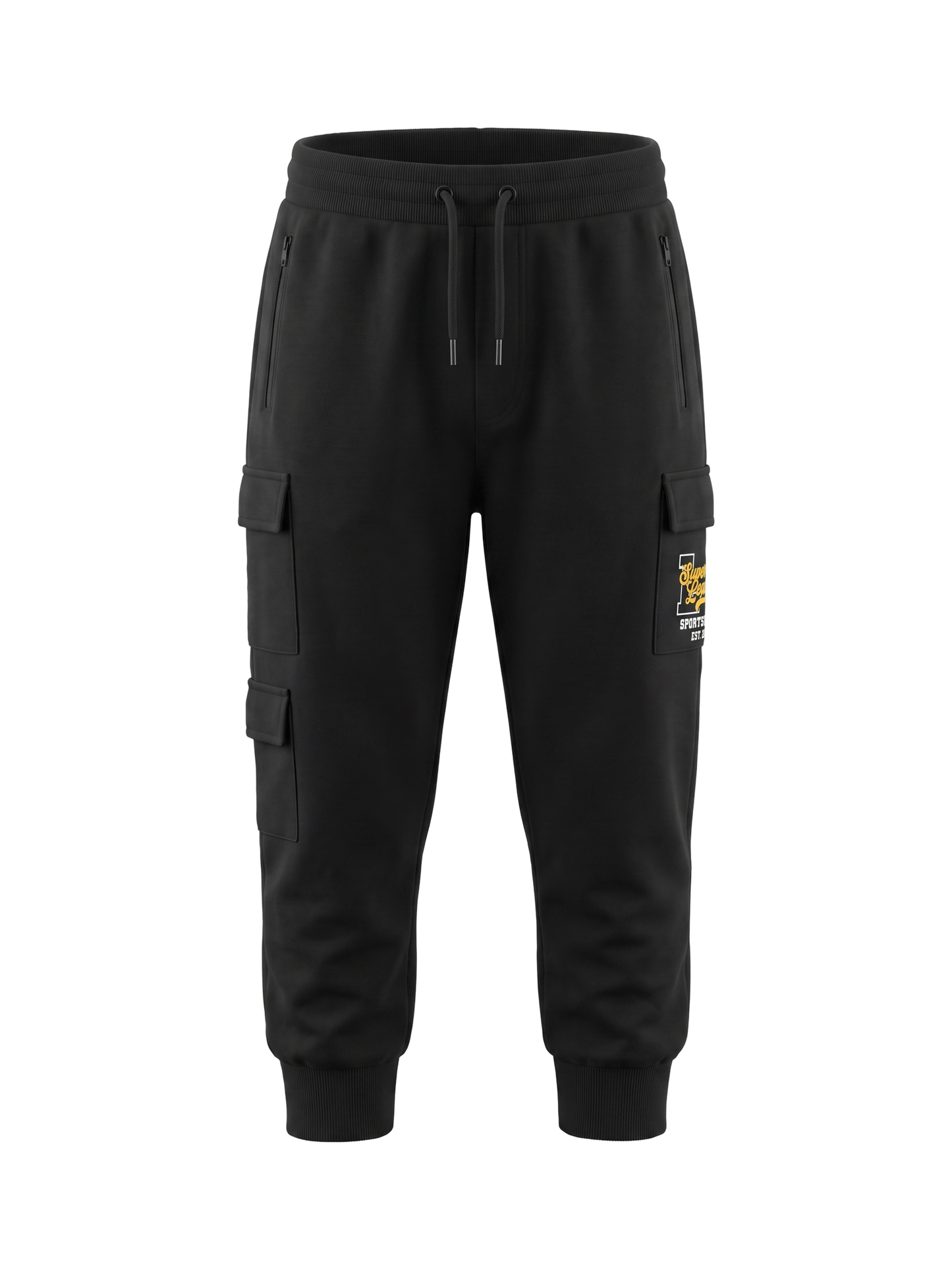 Black Cargo Vibe | Cargo trenirka za dječake - opušteni kroj